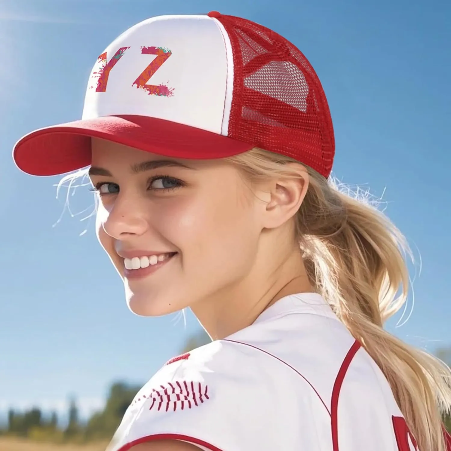 10 Pack Sublimation Blank Baseball Cap Adjustable Hat Polyester Mesh Trucker Hats for Men and Women