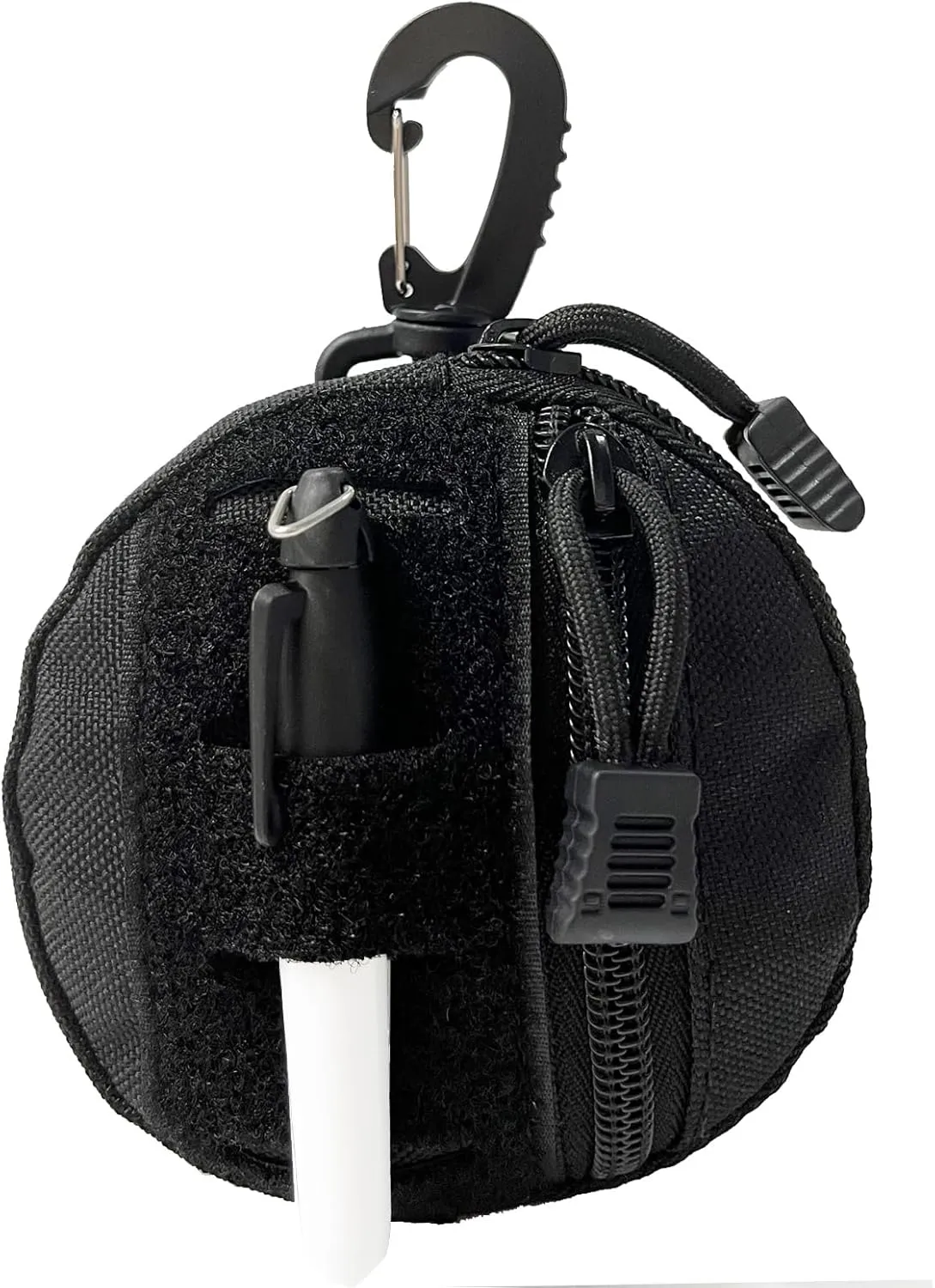 1000D Laser Cut Molle Pouch EDC Pouch Tactical Round Zipper Bag Case Coin Pouches Coin Purse Keychain Little Change Wallet Wireless Headset Pack Gadget Bag