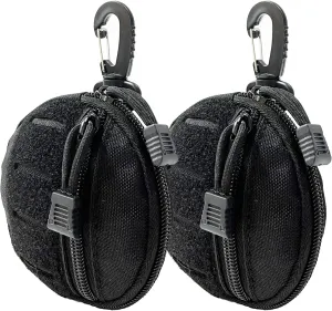 1000D Laser Cut Molle Pouch EDC Pouch Tactical Round Zipper Bag Case Coin Pouches Coin Purse Keychain Little Change Wallet Wireless Headset Pack Gadget Bag