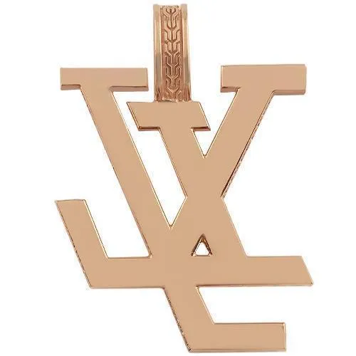 14K Solid Rose Gold Diamond Initial Letter 'LY' Pendant 4.50 Ctw