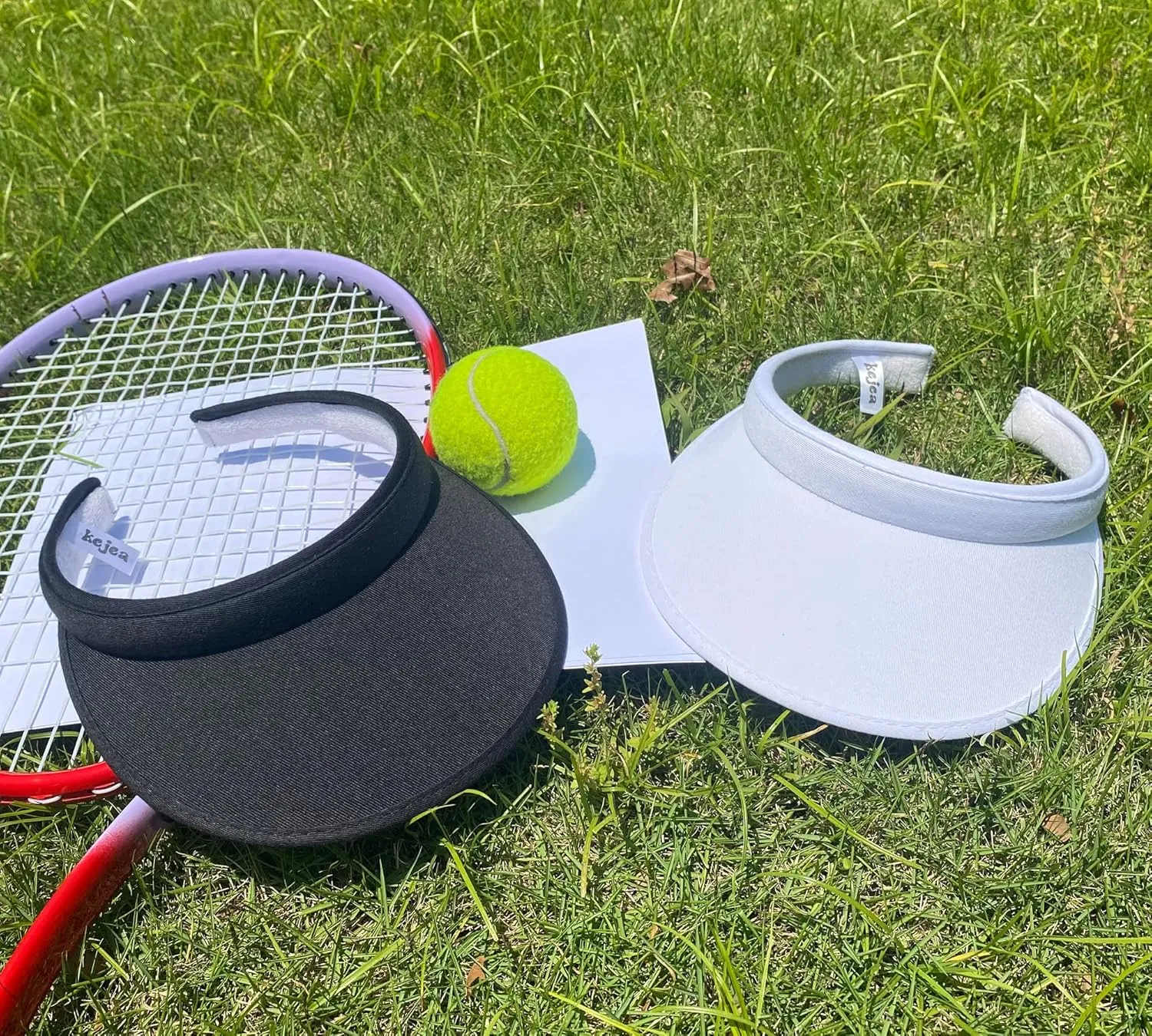 2 Pack Sun Visor Hats Women Men Clip On Wide Brim Visors Hat Outdoor Sports Golf Beach Travel Tennis Caps