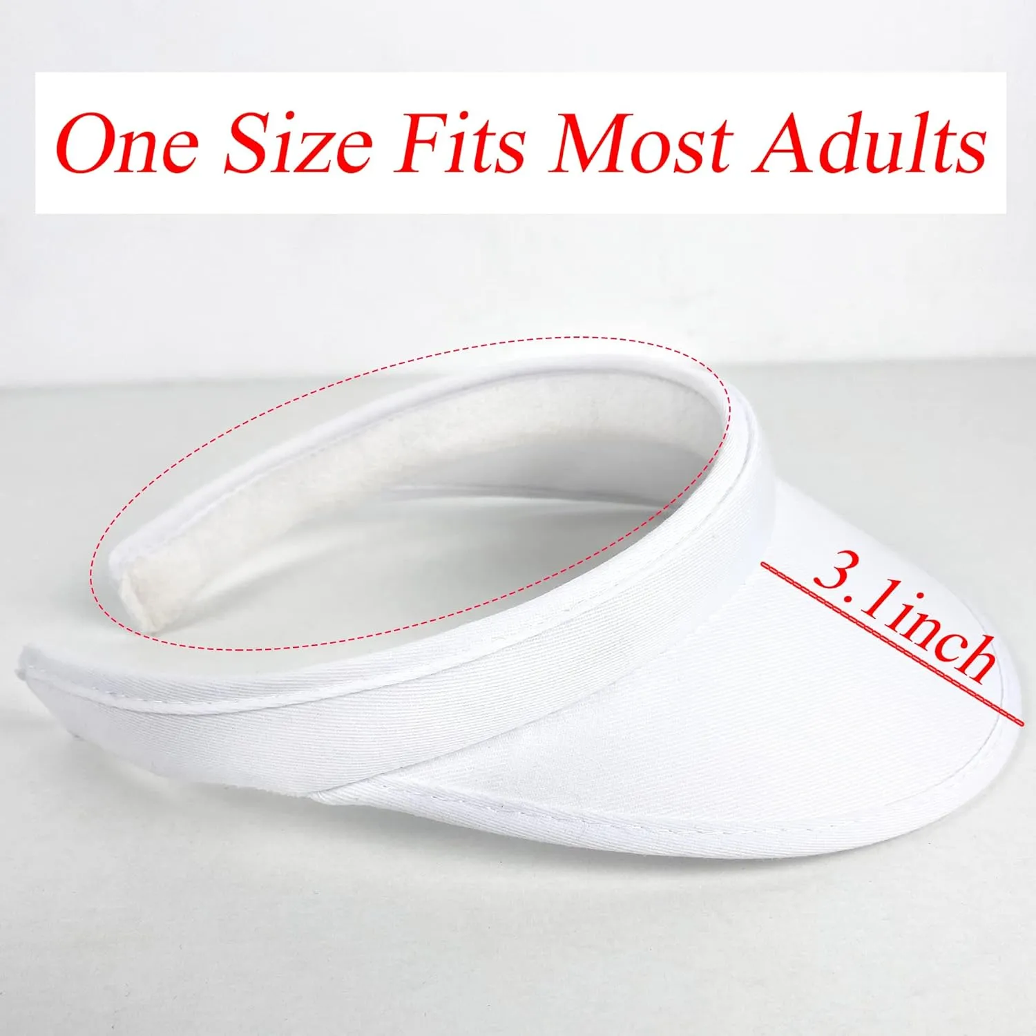 2 Pack Sun Visor Hats Women Men Clip On Wide Brim Visors Hat Outdoor Sports Golf Beach Travel Tennis Caps