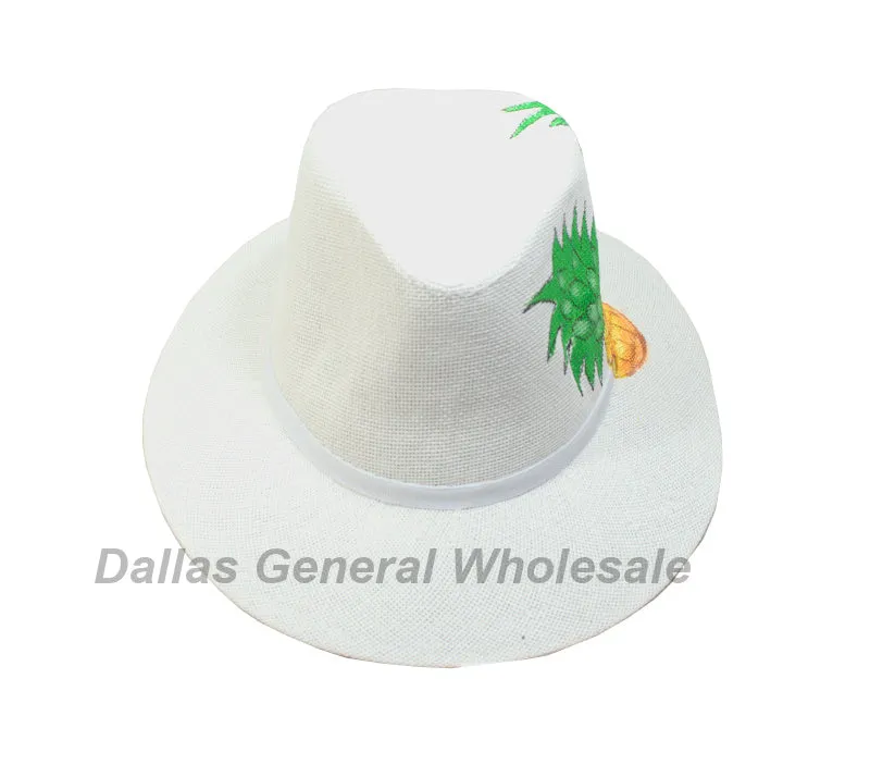 Adults Pineapple Straw Dress Hats Wholesale