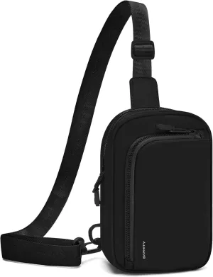 BAPHITY Small Sling Bag for Women and Men, Crossbody Bag Trendy, Fanny Packs Purses Chest Bag for Travel - Black