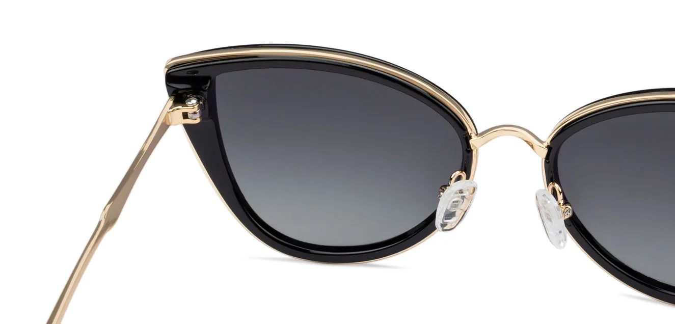Black Cat Eye Full Rim Women Sunglasses by Vincent Chase Polarized-131386