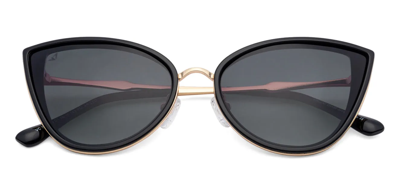 Black Cat Eye Full Rim Women Sunglasses by Vincent Chase Polarized-131386