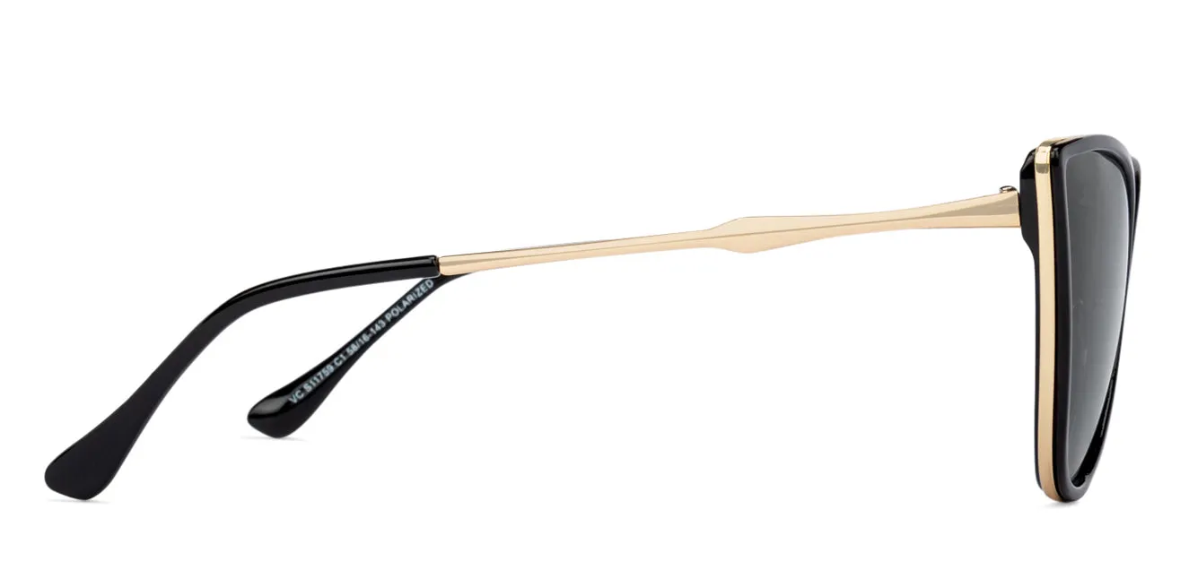 Black Cat Eye Full Rim Women Sunglasses by Vincent Chase Polarized-131386