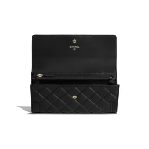 Chanel Quilted Lambskin Boy Long Flap Wallet