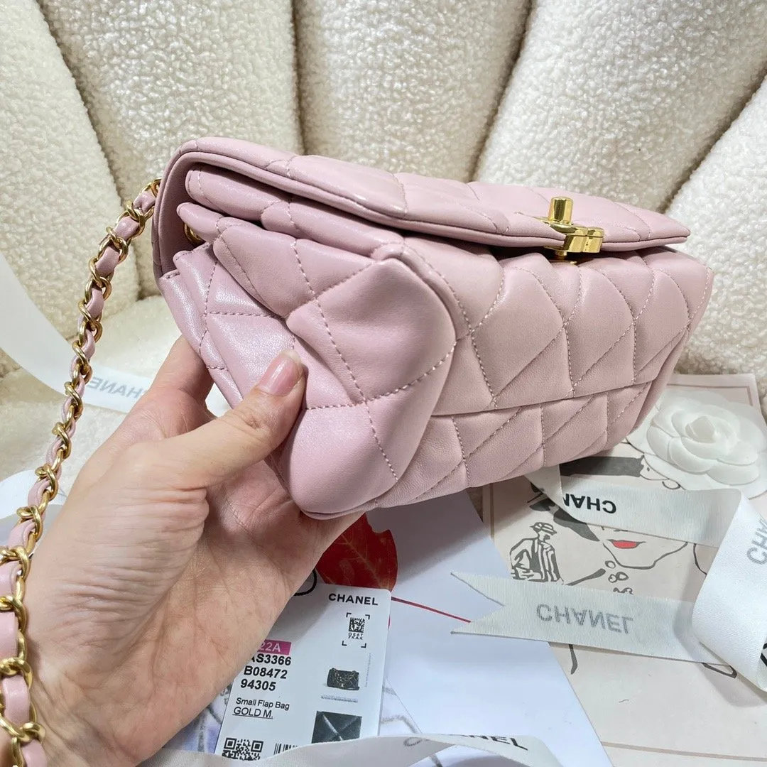 CHL Flap Bag Gold Hardware PiNike For Women, Women&#8217;s Handbags, Shoulder Bags 7.9in/20cm AS3366