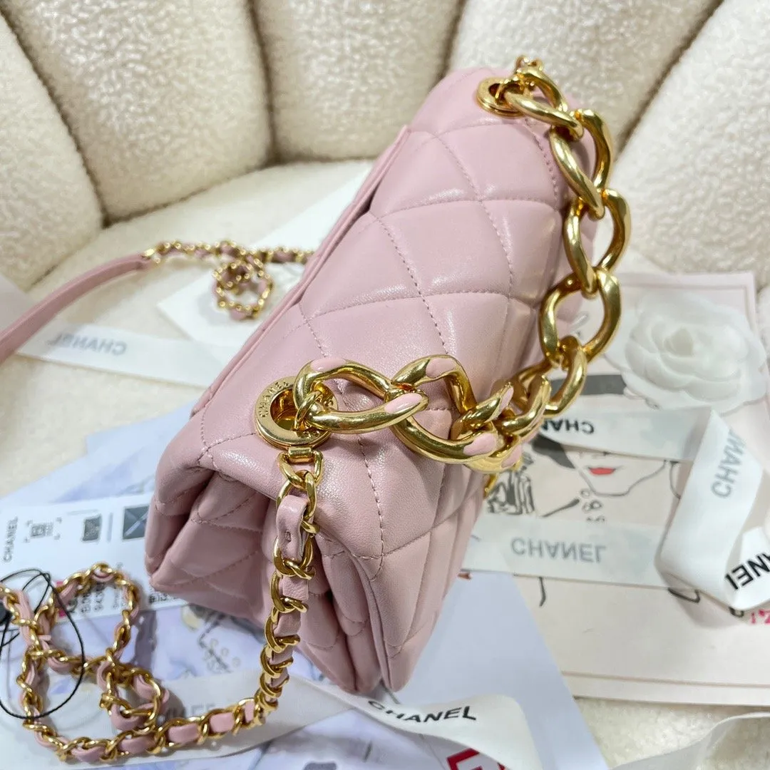CHL Flap Bag Gold Hardware PiNike For Women, Women&#8217;s Handbags, Shoulder Bags 7.9in/20cm AS3366