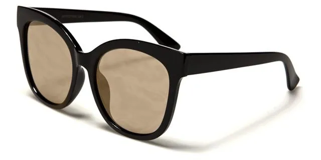 Coloured Clear Lens Geek Large Cat Eye Sunglasses for women