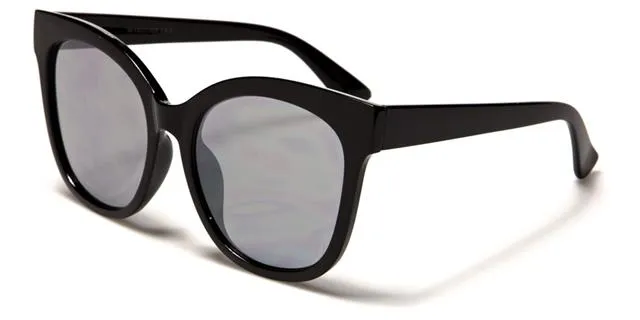 Coloured Clear Lens Geek Large Cat Eye Sunglasses for women