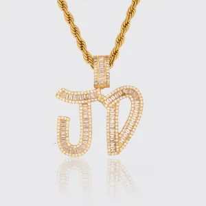 Custom Brush Font Pendant - 925 Silver - D Colour - VVS1