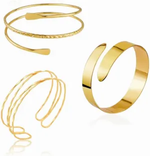 Dainty Gold Arm Cuff for Women Minimalist Arm Cuff Trendy Arm Cuff Upper Arm Simple Delicate Armband Thin Arm Bracelet Jewelry Gift