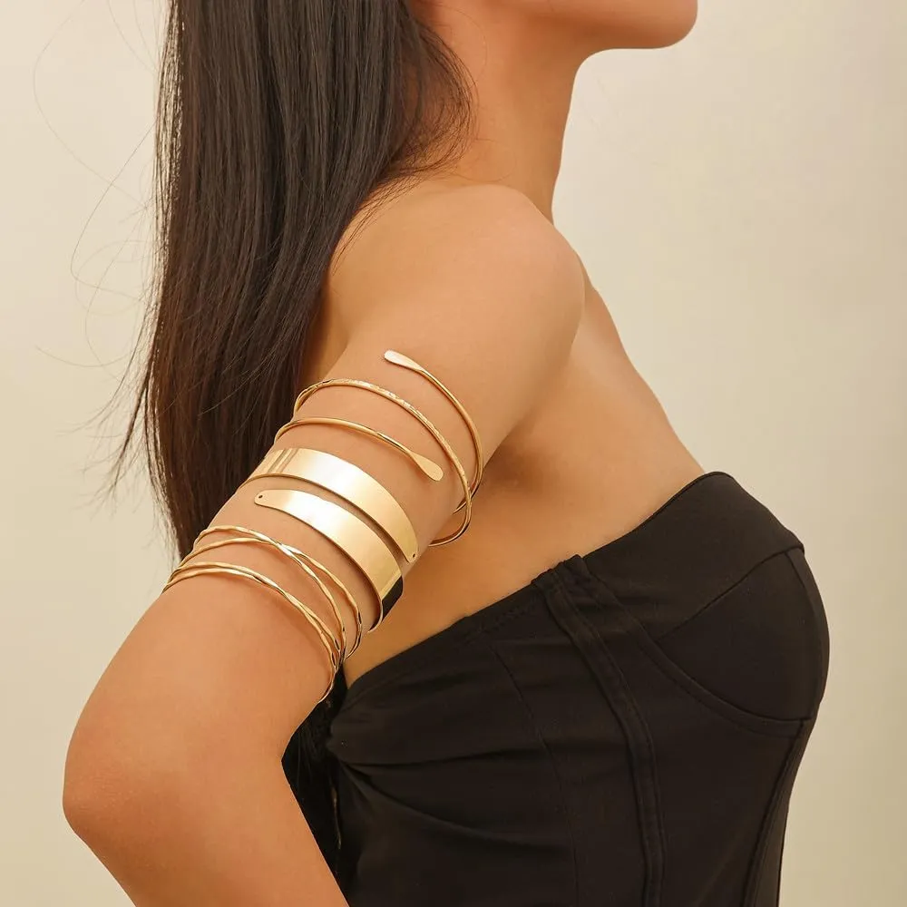Dainty Gold Arm Cuff for Women Minimalist Arm Cuff Trendy Arm Cuff Upper Arm Simple Delicate Armband Thin Arm Bracelet Jewelry Gift