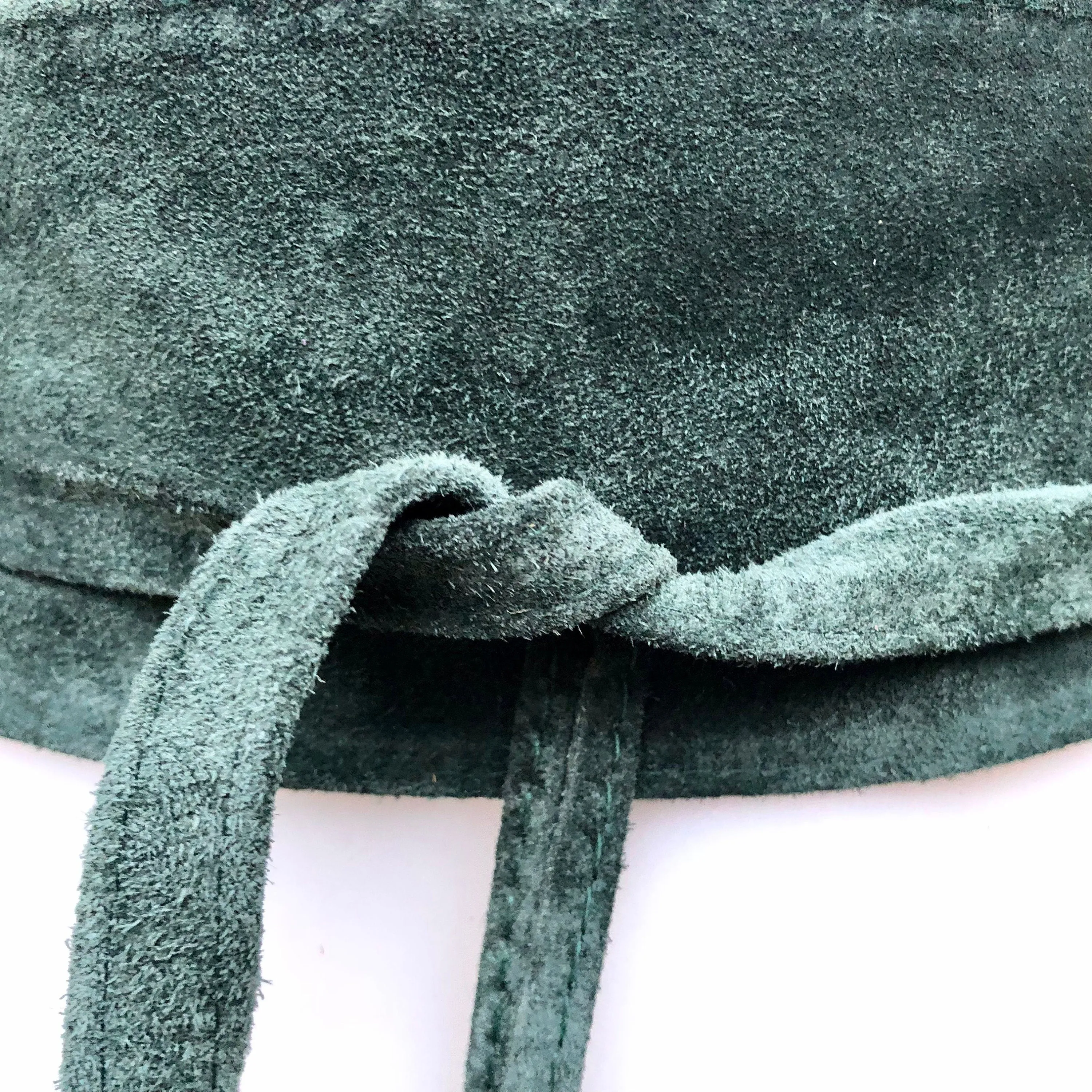 Dark GREEN suede OBI belt. Wrap belt in  natural soft  suede. Green waist belt, Wraparound  green belt . Genuine leather boho belt.