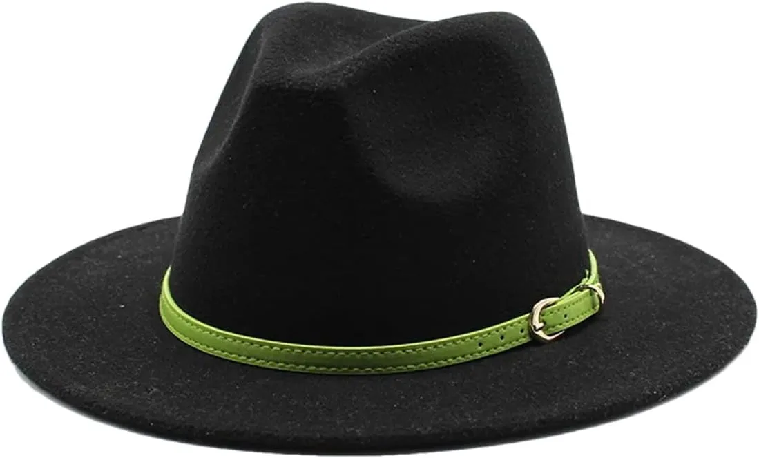 Dcvmvmn Men Fedora Hats Women Woolen Hat Jazz Hats Autumn Winter Big Along Hat