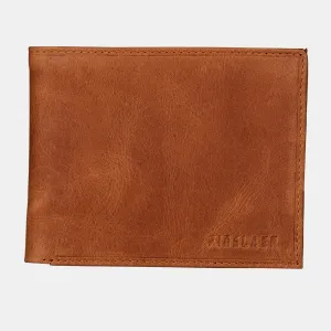 Designer Brown Leather Slim Bifold Wallets For Men
