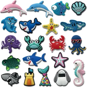 Dinosaurs Sea Animals Cars Teeth Penguin Sloth Flamingos Plants Shoe Charms Fit for Clog Sandals Decoration, Fruit Food Airplanes Shoe Charms for Party Favor