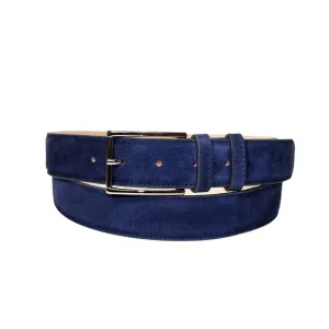 Emilio Franco 202 Men's Belts Navy Suede Leather Men's Belts (EF1135)