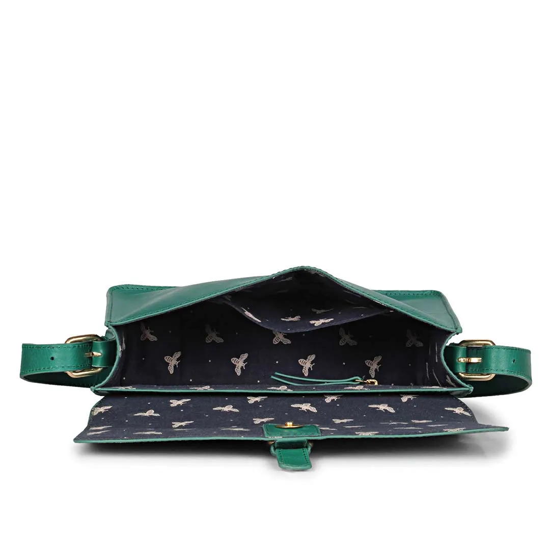 Favore Green Women Leather Structured Hanging Handbags