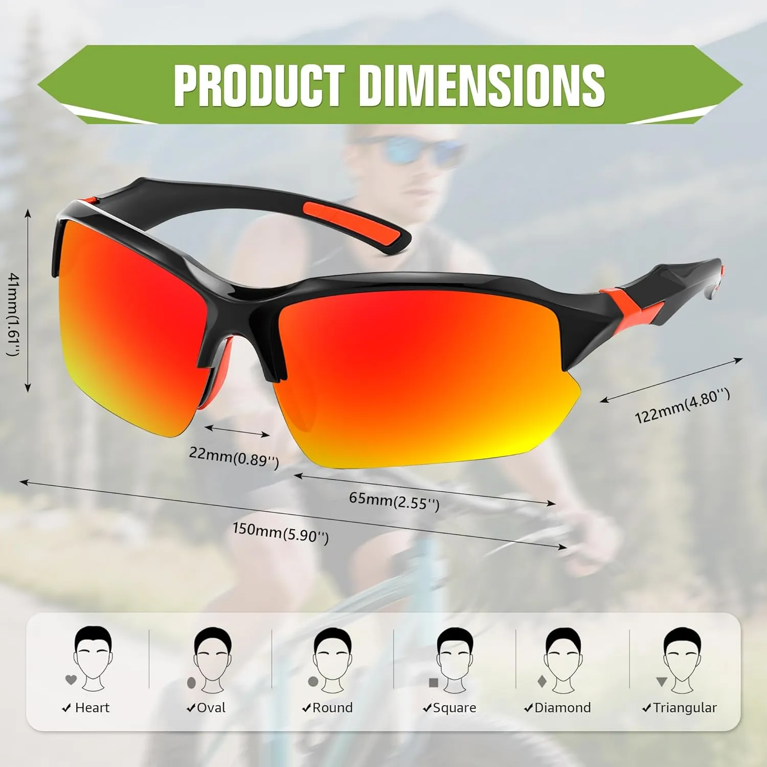 FEISEDY 3pack Sport Polarized Sunglasses for Men Women Fishing Running Baseball Outdoor UV400 Protection B9163