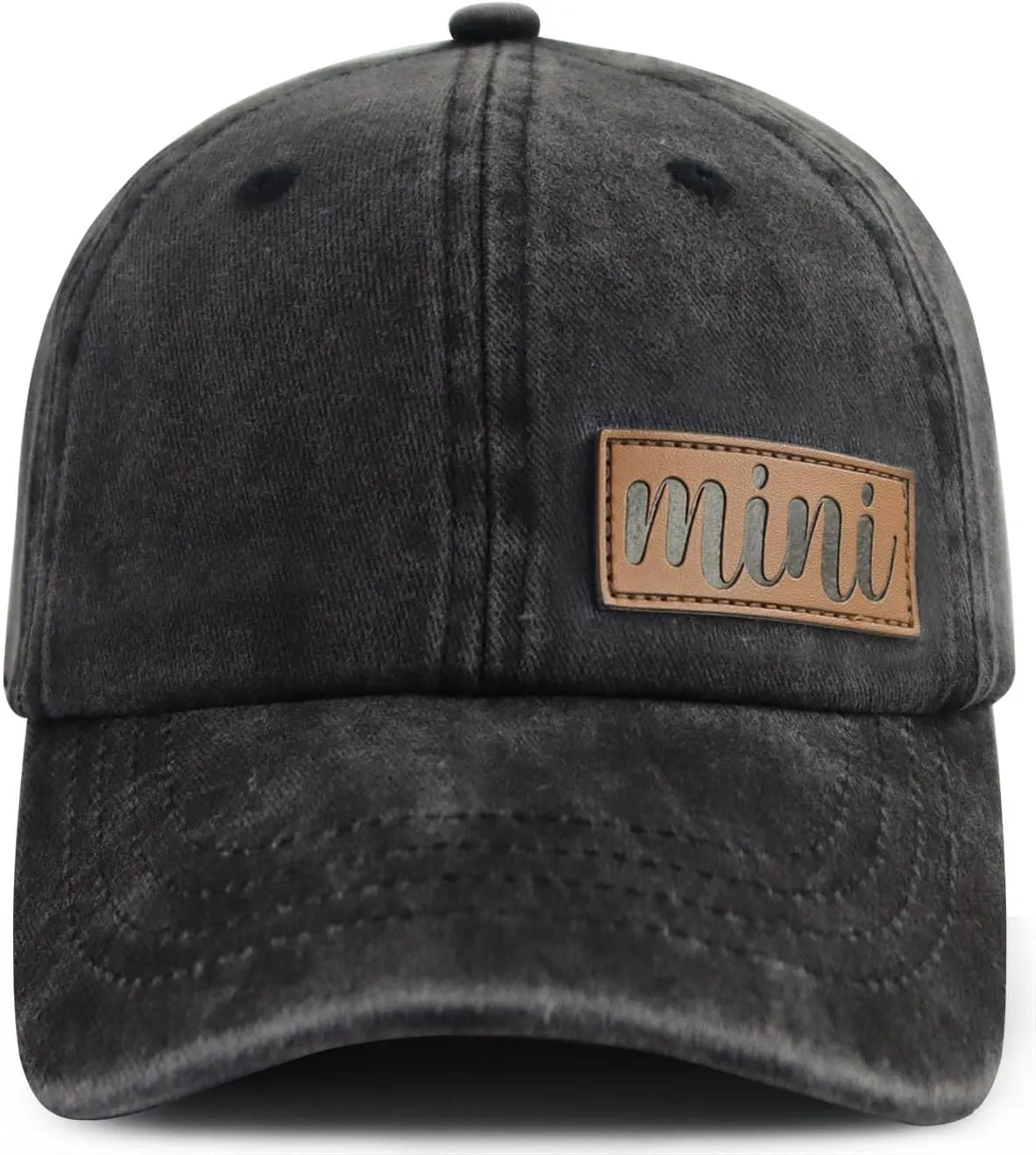 Funny Embroidered Mama and Mini Hat for Mom Kid, Adjustable Matching Parent-Child Baseball Cap Set of 2