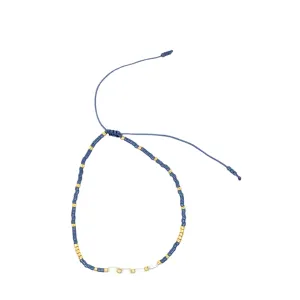 Glass Beads & Pearls Adjustable Bracelet