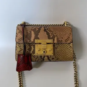Gucci Padlock Small Python Shoulder Bag - Brown