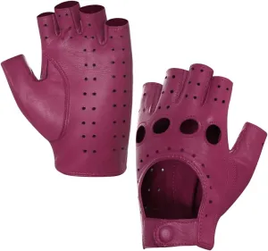 Harssidanzar Womens Lambskin Leather Fingerless Gloves Unlined Half Finger Driving GL012