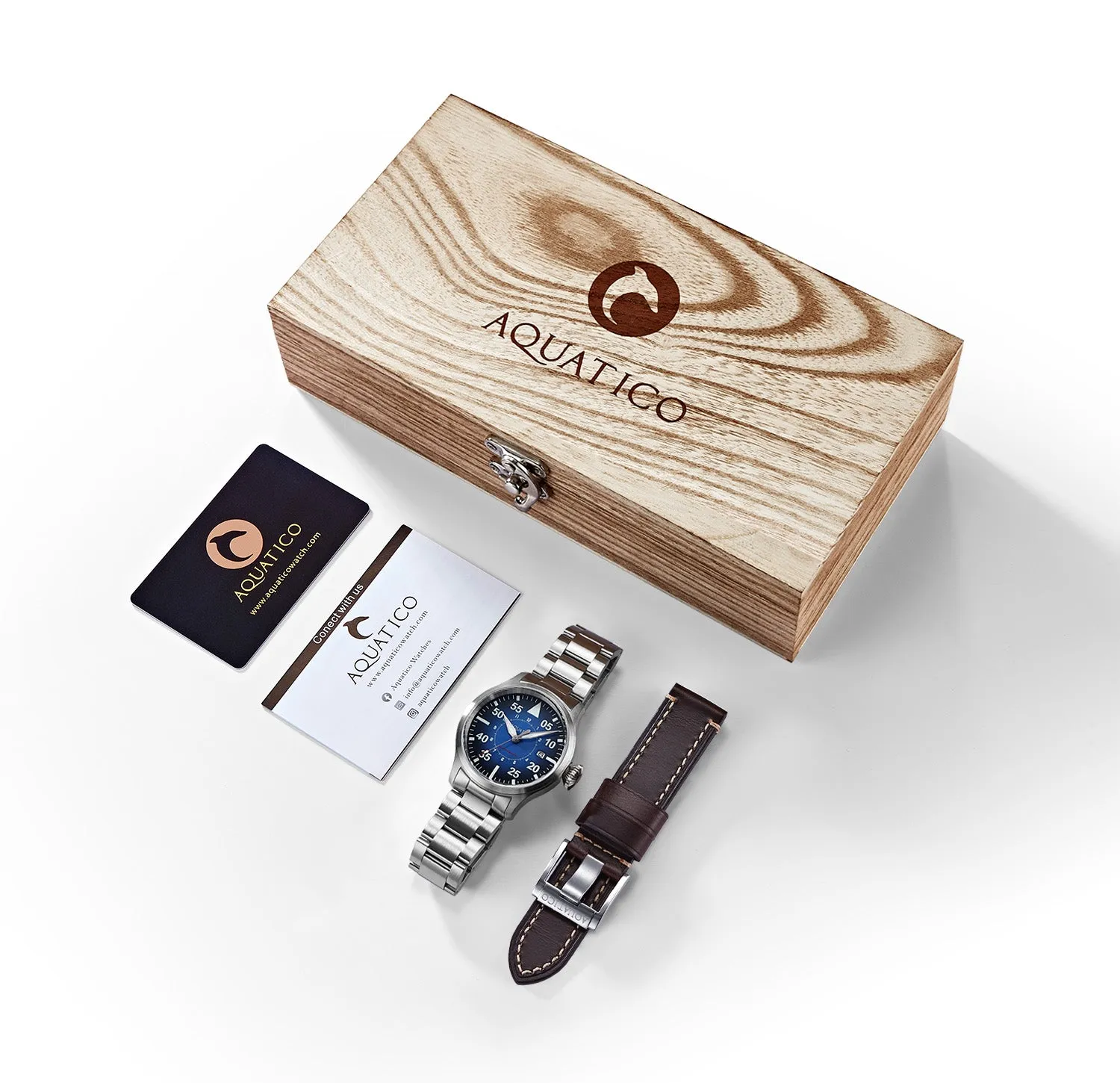 Horizon Hawk Gradient Blue dial Automatic Pilot Watch