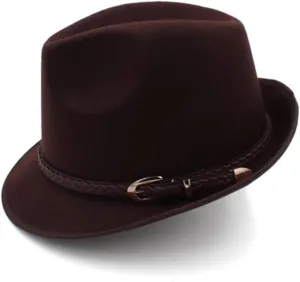 Jazz Cap Men's and Women's Bowler Hats England Gentleman Hat Warm Jazz Hat Fedora Hat for Women and Men