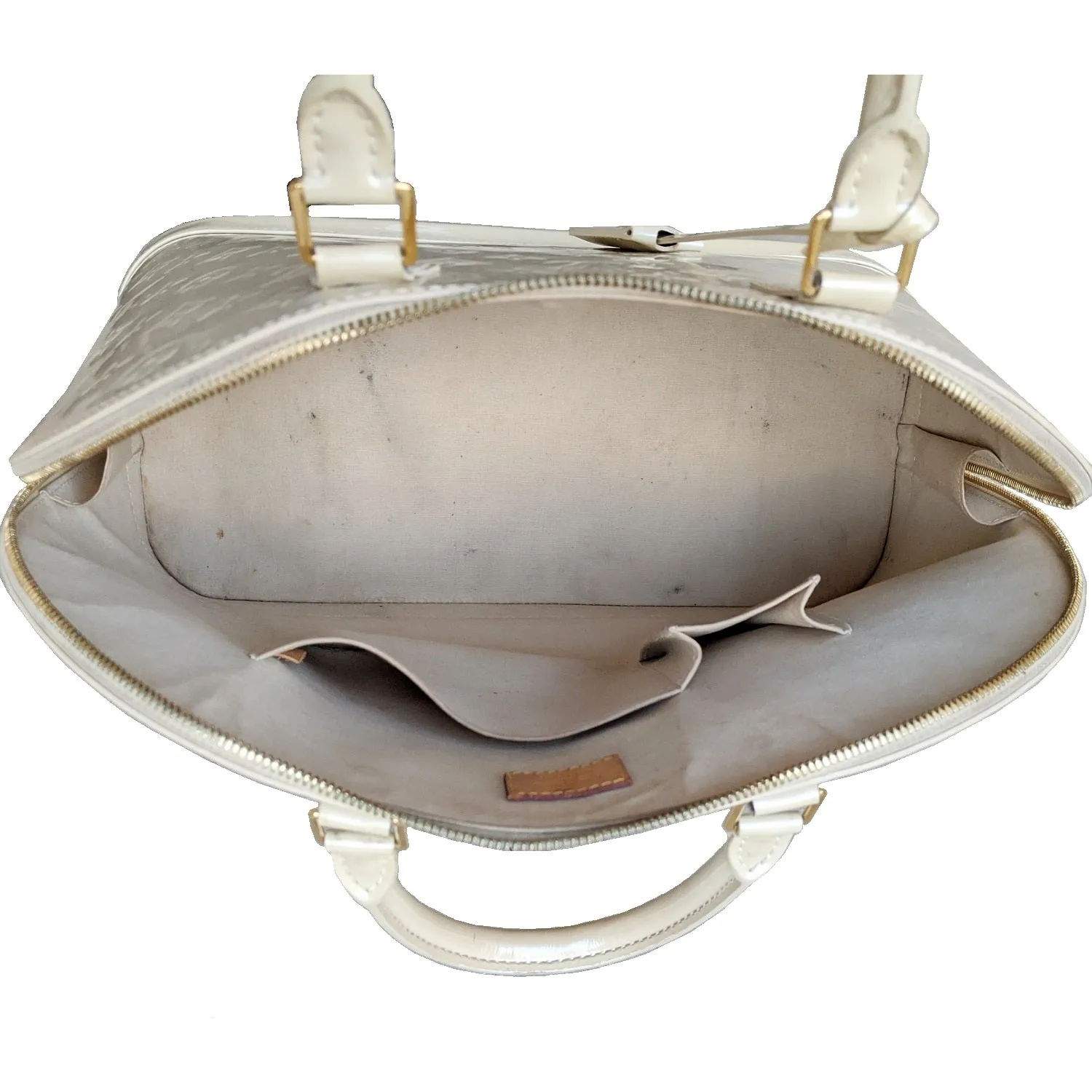 Louis Vuitton Dune Monogram Vernis Alma GM Handbag Satchel