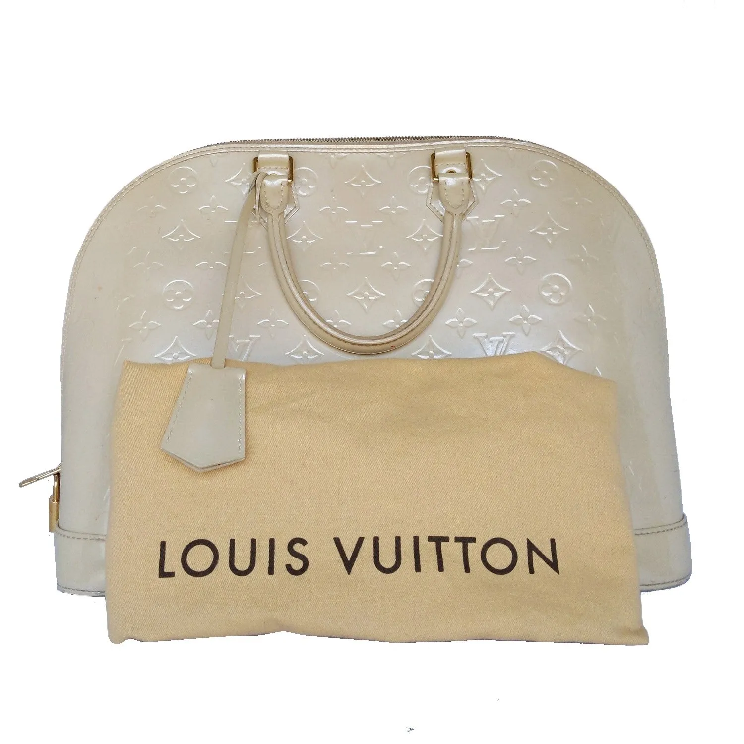 Louis Vuitton Dune Monogram Vernis Alma GM Handbag Satchel