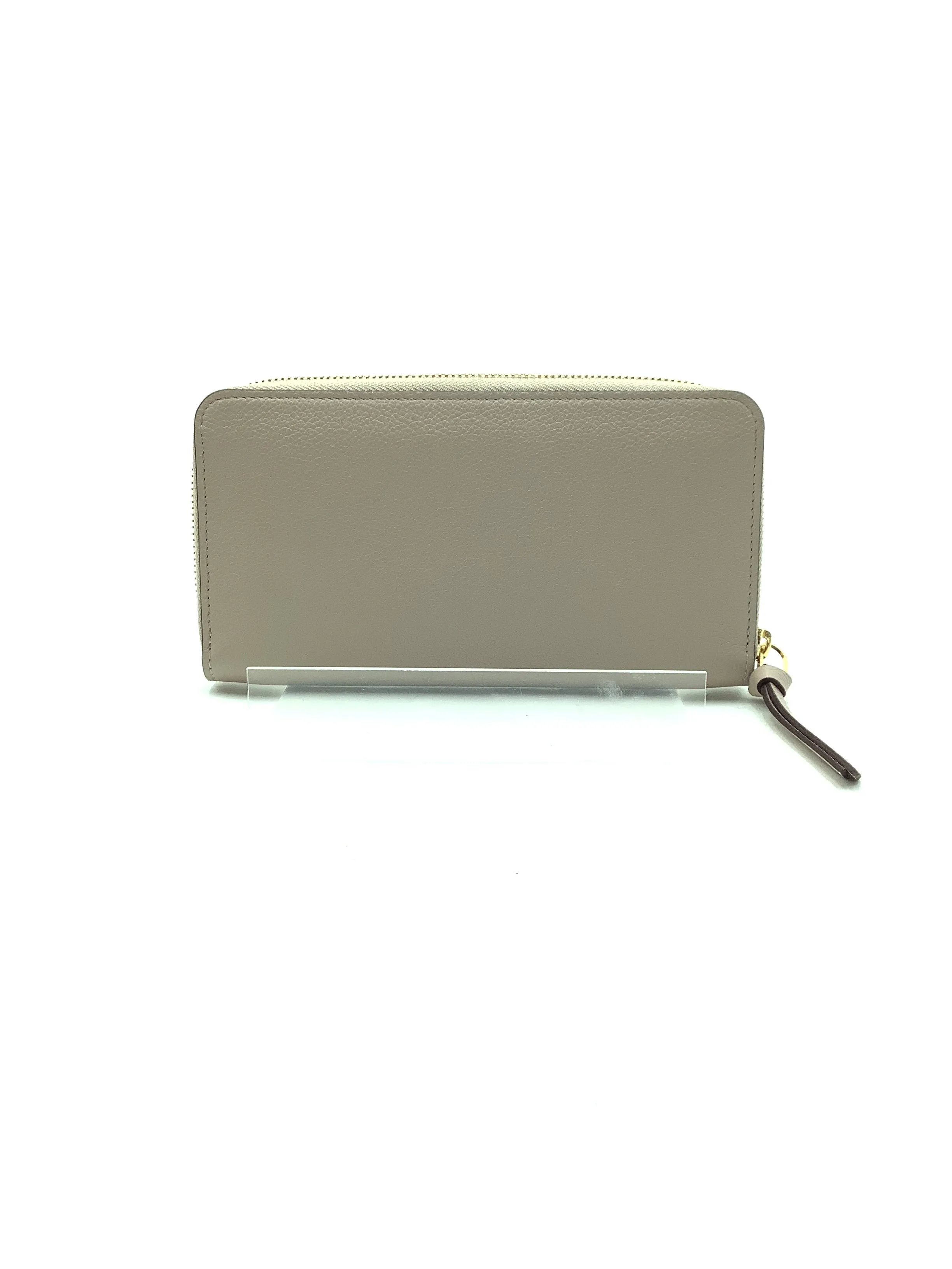 Louis Vuitton Women's Leather Zippy Lockme Greige Wallet Tan