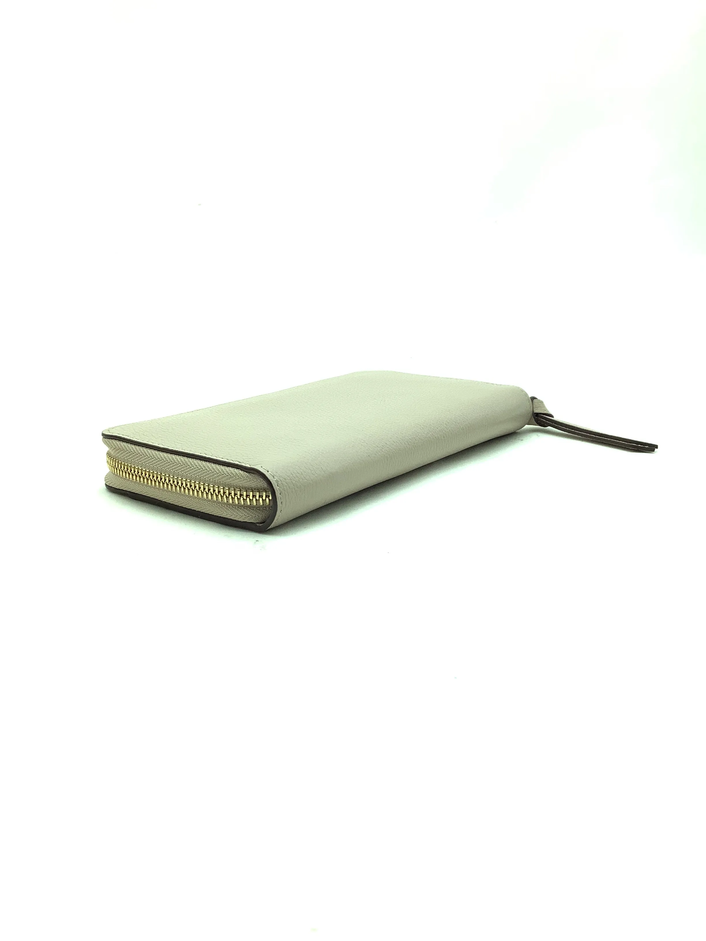 Louis Vuitton Women's Leather Zippy Lockme Greige Wallet Tan