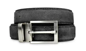 Mens Grey Suede Belt