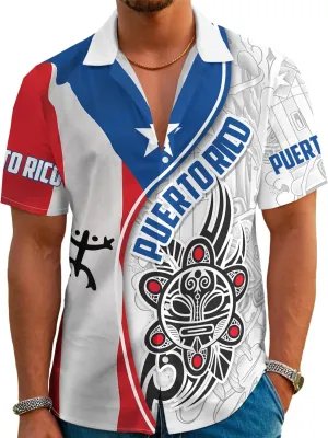 Men's Hawaiian Shirt Short Sleeve Casual Button Down Shirt Novelty Print Tropical Beach Shirt