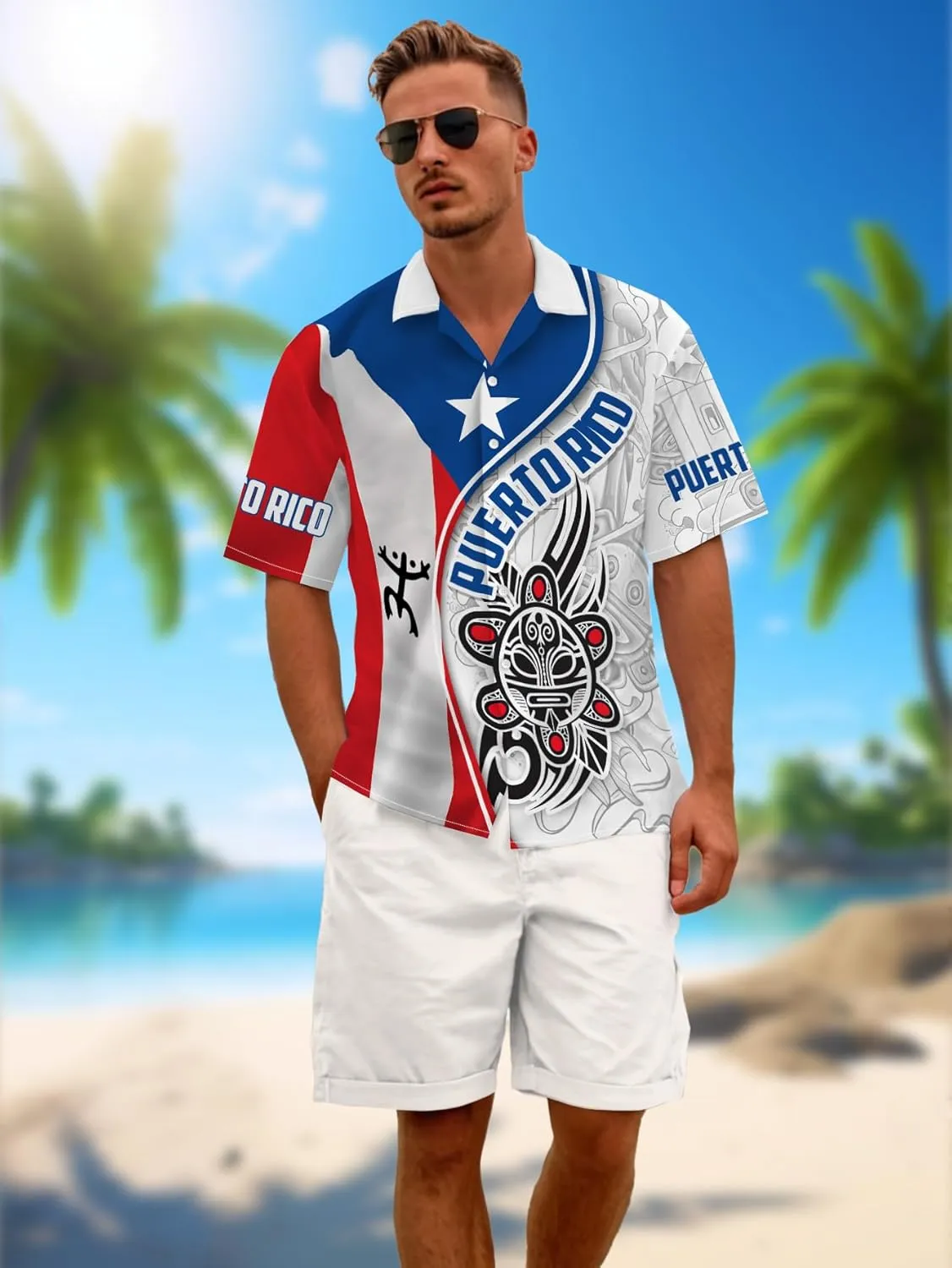 Men's Hawaiian Shirt Short Sleeve Casual Button Down Shirt Novelty Print Tropical Beach Shirt