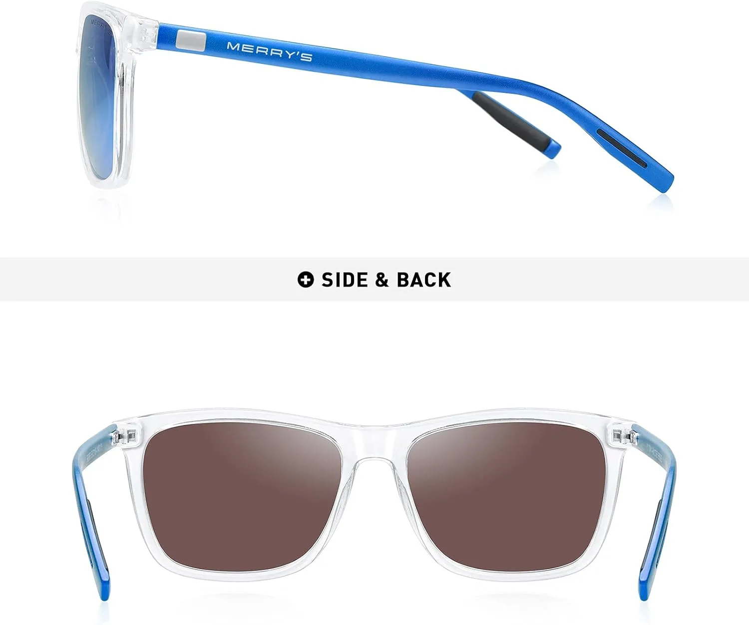 MERRY'S Unisex Polarized Aluminum Sunglasses Vintage Sun Glasses For Men/Women S8286