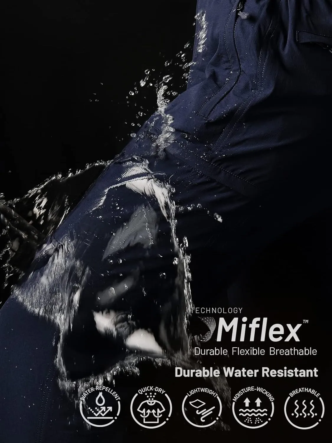 MIER Women's Quick Dry Cargo Pants Lightweight Tactical Hiking Pants with 6 Pockets, Stretchy and Water-Resistant