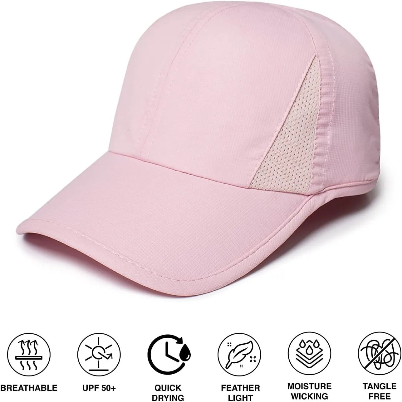 Ponyflo Womens Ponytail Baseball Cap - Ponytail Hats for Women, Curly Hair Ponytail Hat, Baseball Hat for Women