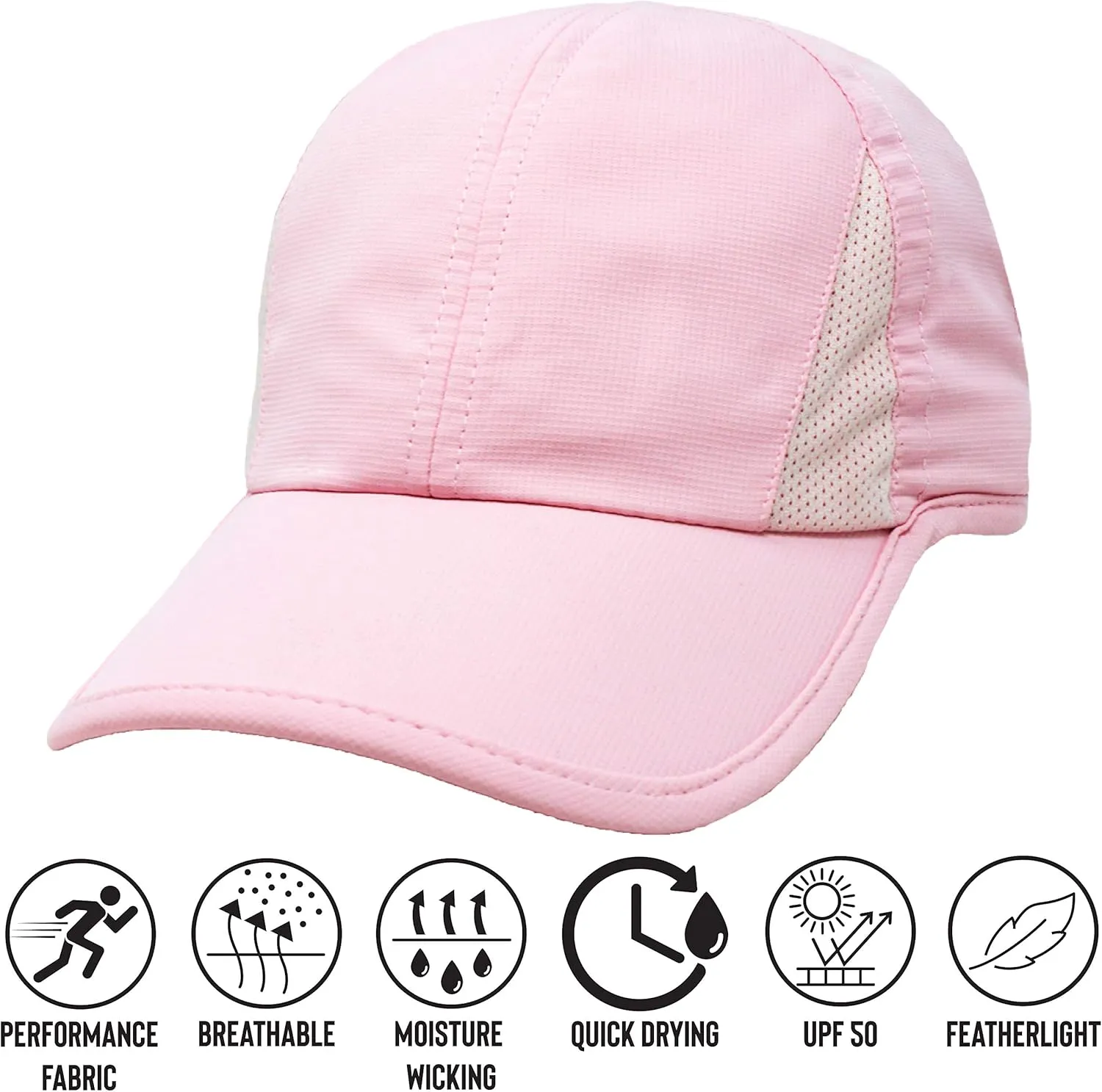 Ponyflo Womens Ponytail Baseball Cap - Ponytail Hats for Women, Curly Hair Ponytail Hat, Baseball Hat for Women