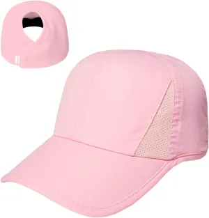 Ponyflo Womens Ponytail Baseball Cap - Ponytail Hats for Women, Curly Hair Ponytail Hat, Baseball Hat for Women