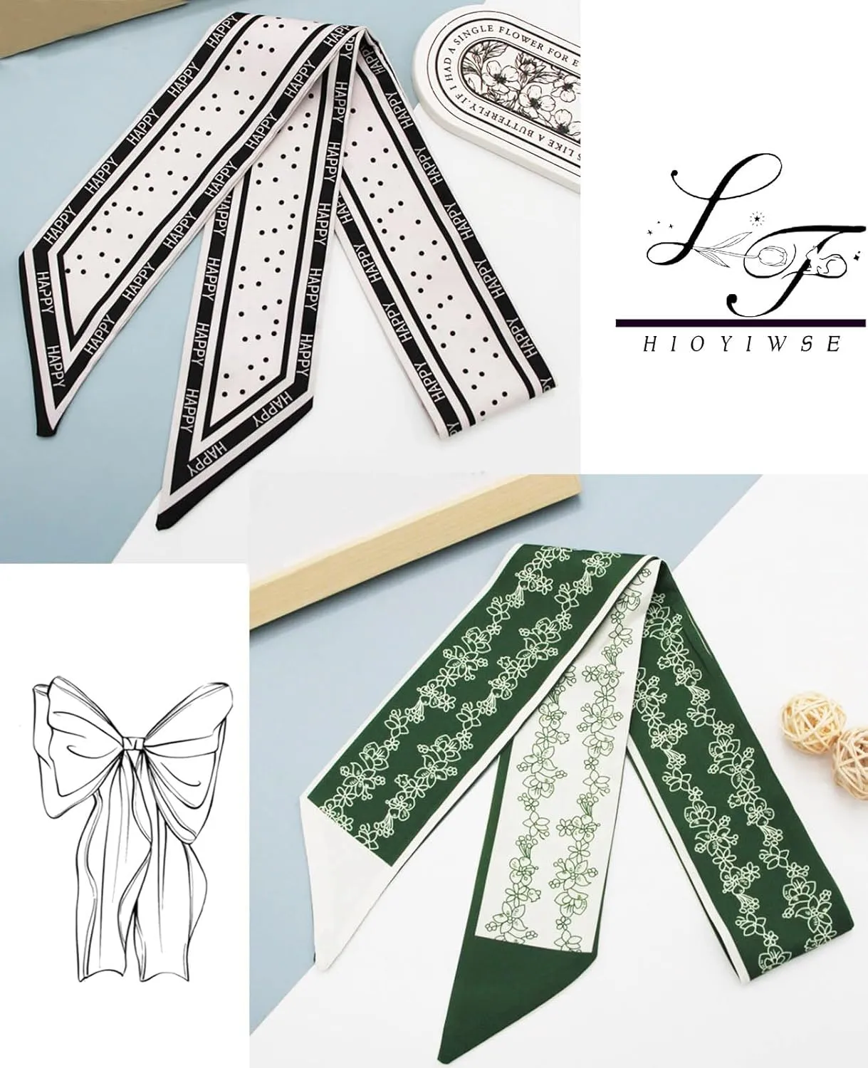 Purse Scarf Handbags For Women Skinny Hair Neck Accessories Scarves With Bag Scarfs Handle Fashion Lightweight