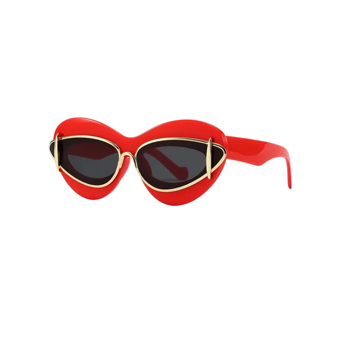Red Cat-Eye Sunglasses