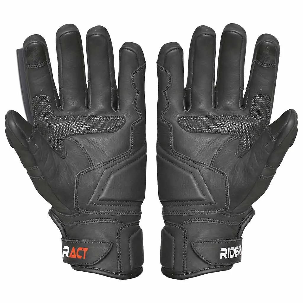 RIDERACT® Men Leather Motorcycle Gloves SB2-Pro Moto Gloves