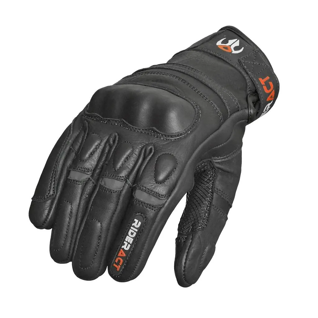 RIDERACT® Men Leather Motorcycle Gloves SB2-Pro Moto Gloves