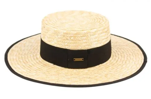 Sachi | Braided Natural Straw Boater Hat
