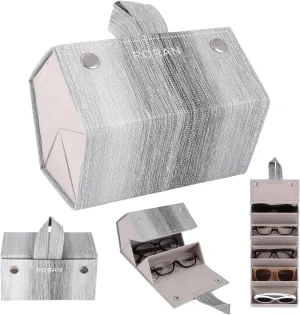 Sunglasses Organizer, Portable Eyeglasses Holder Glasses Storage Box for Women Men, Folding Case Hard Shell, Gradient Design